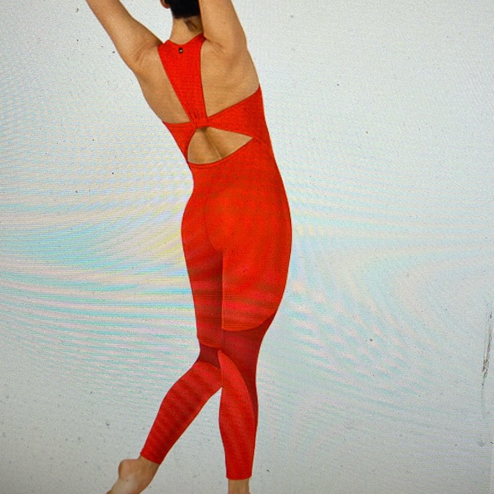 Women’s Nicoleta mesh leg insert tank unitard. Size petite. New with tags